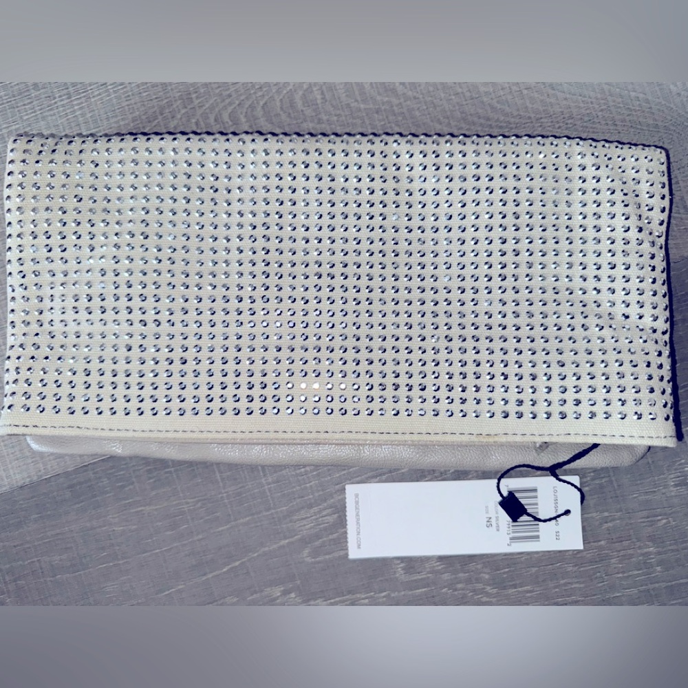 NWT BCBGeneration Silver Studded Clutch Purse